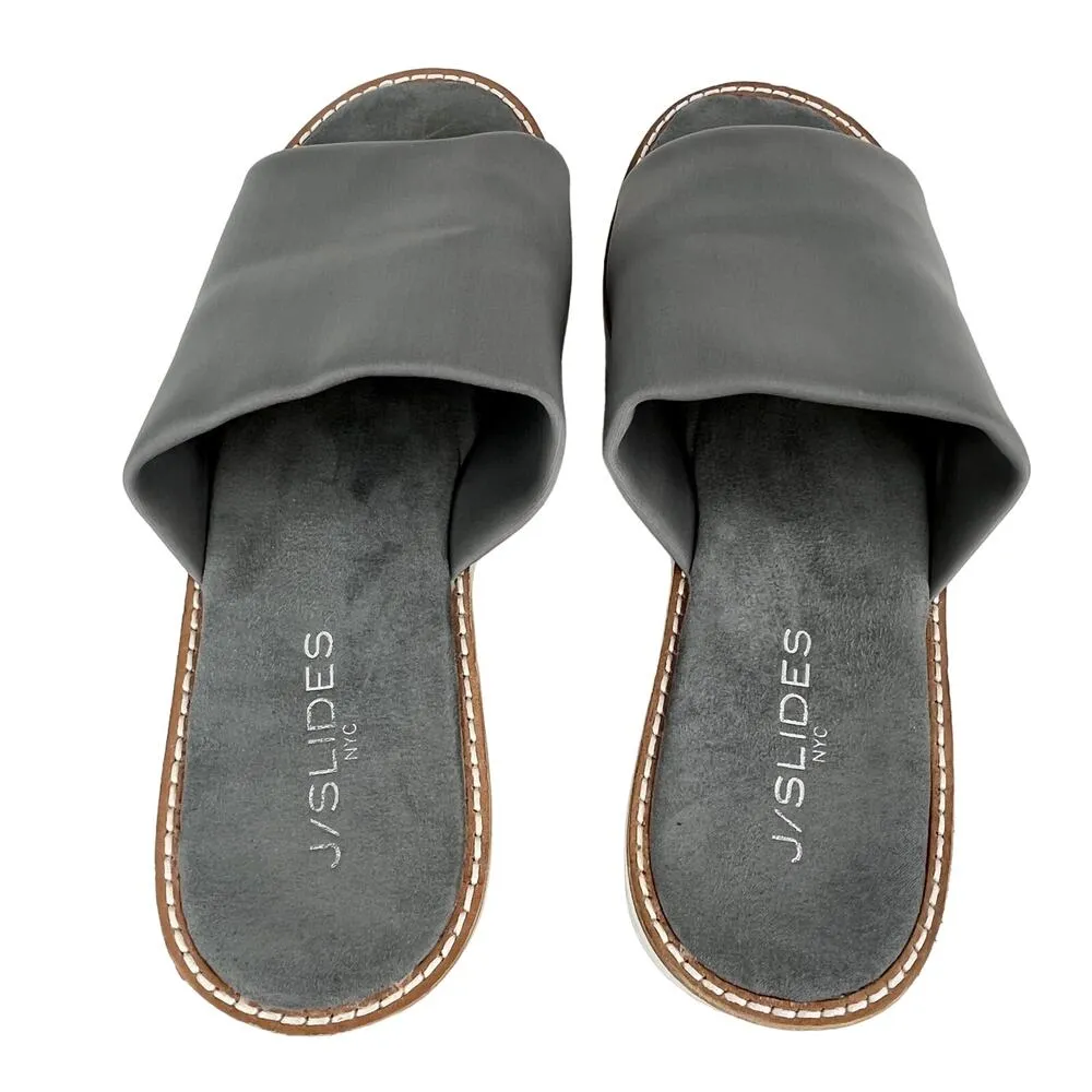 J/Slides Platform Sandals Slides 8 Gray White - Image 8