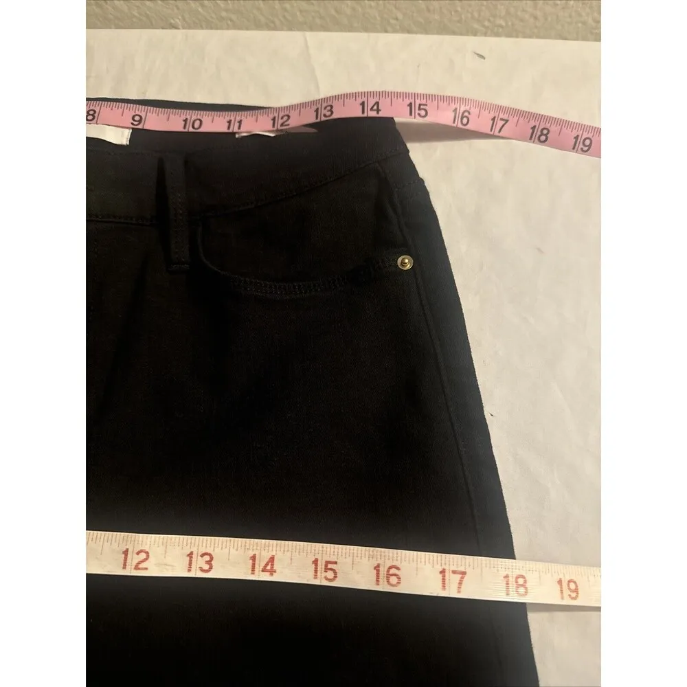 Womens Jeans Denim Size 30 High Rise Slim Straight Black Relaxed Ankle - Image 11