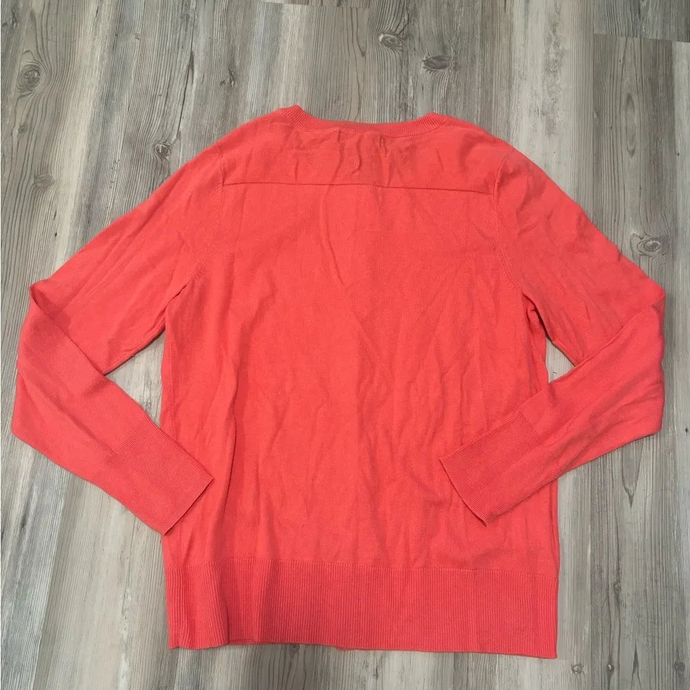 Coral Eddie Bauer Large NWT Cardigan chest is 20, length is 25 - Image 3