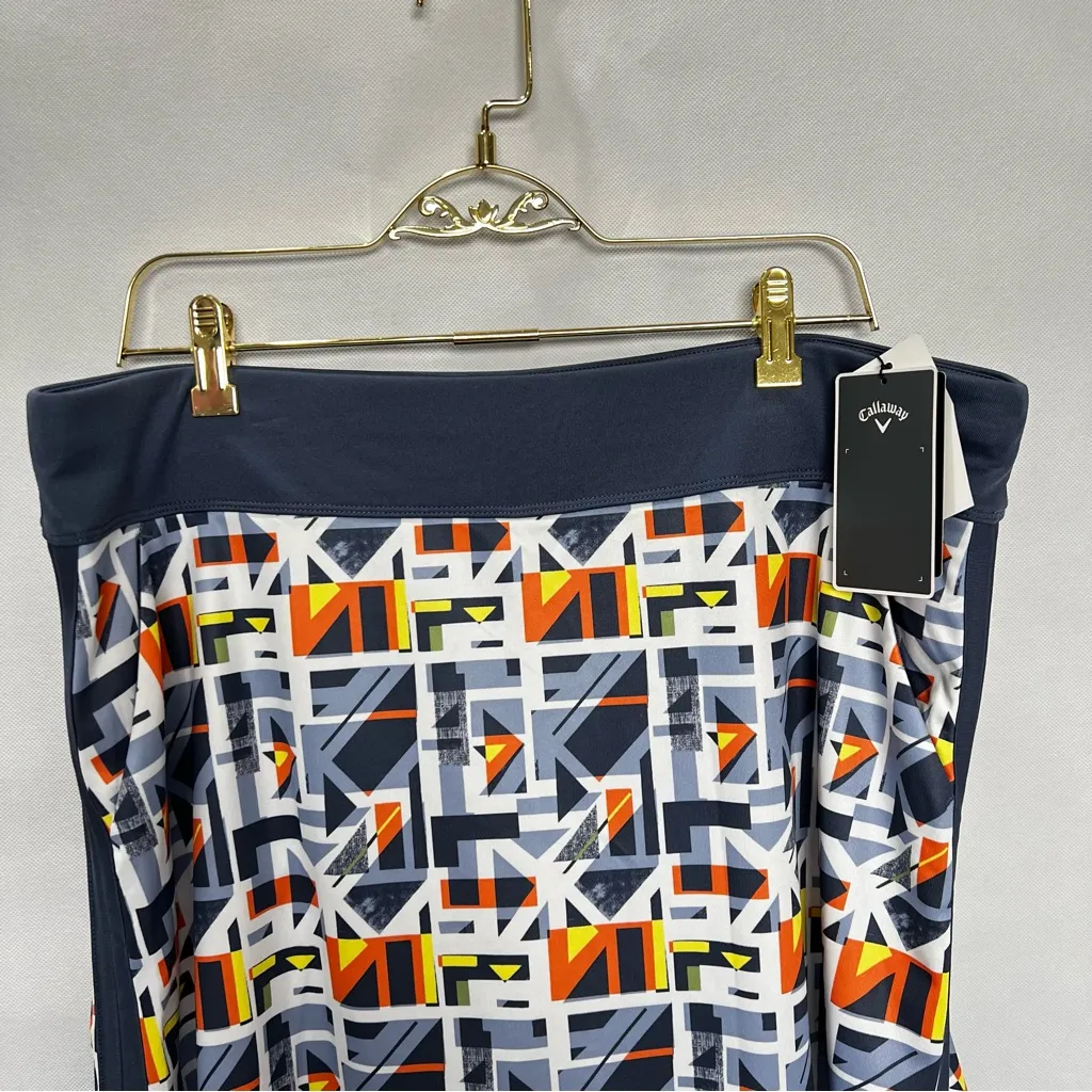 Callaway Size XL Skort Geometric Print Built-In Shorts Golf Opti-Dri 50 UPF - Image 5