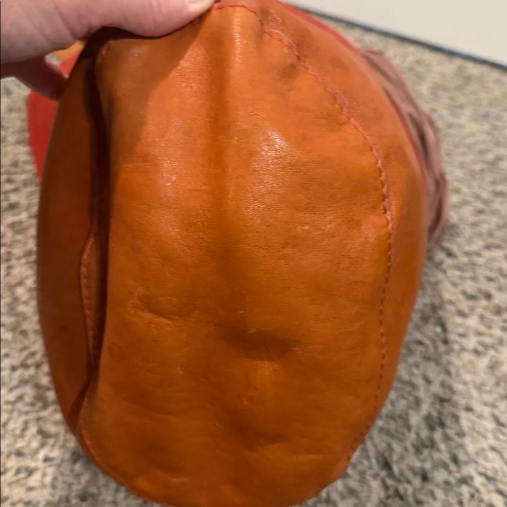 Anthropologie Holding Horses Boho Leather Bag, Two Tone, Vintage Look - Image 4