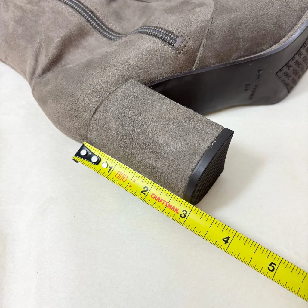 Marc Fisher Over the Knee Boots Suede Taupe Size 8M - Image 9