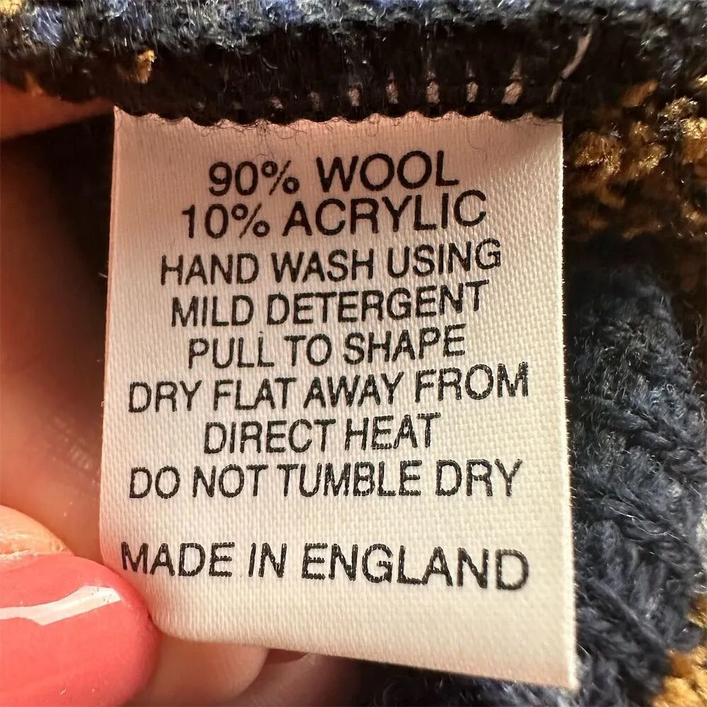 Art Room Women's Geometric Multicolor Jacquard Coatigan Size M Fall Winter Wool Blue Size M - Image 7