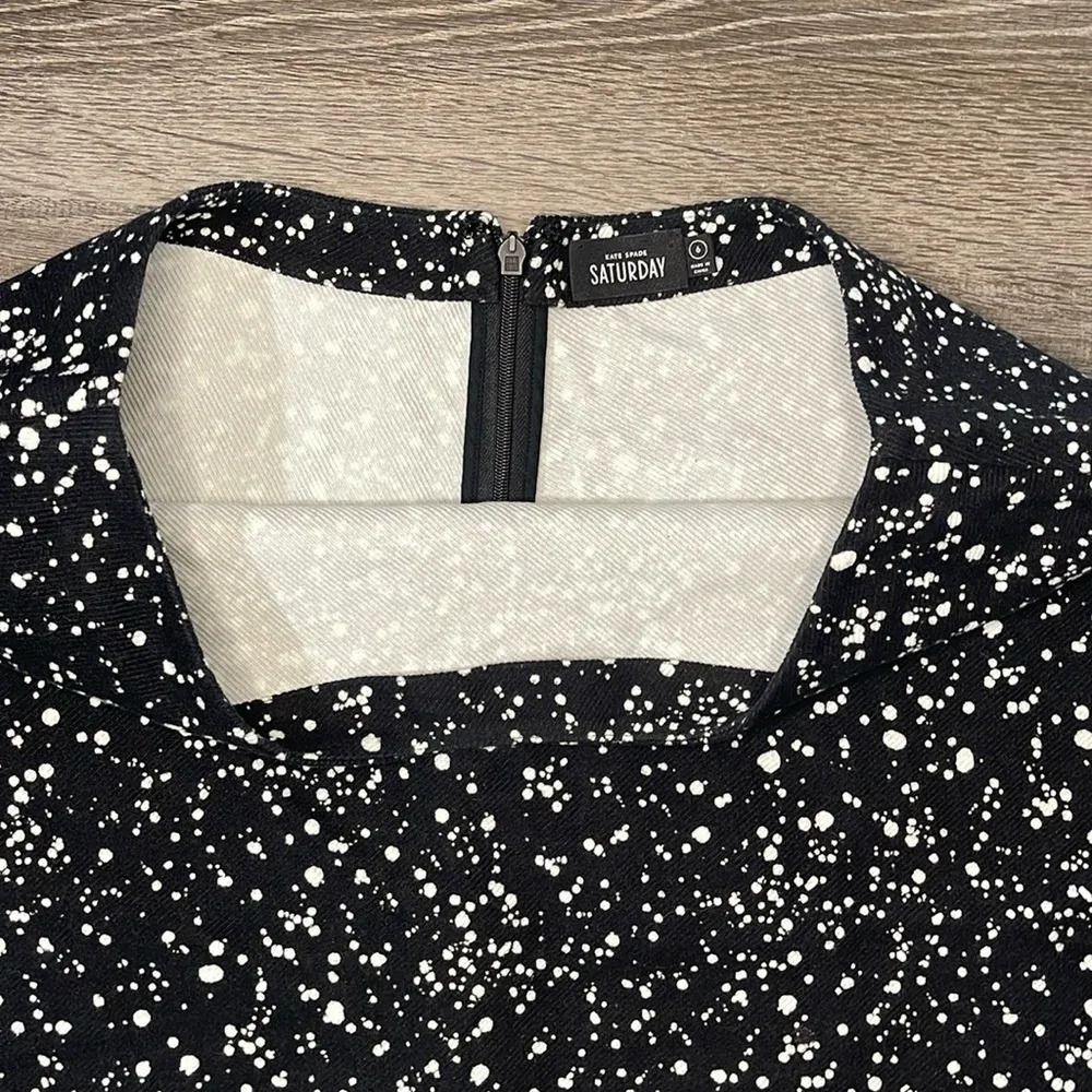 SATURDAY Cotton Corduroy Paint Platter Print Mini Skater Skirt Size 6 - Image 2