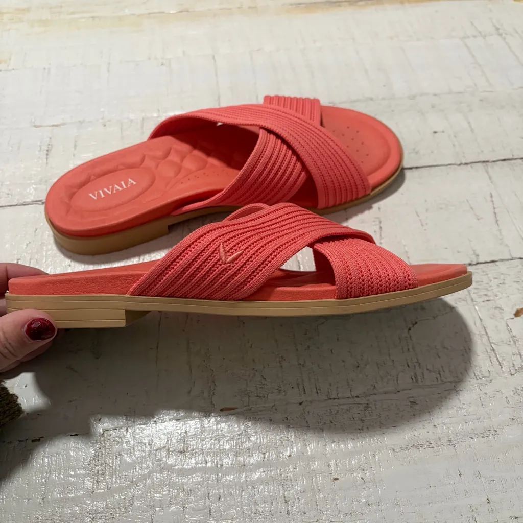 Vivaia Paige Arch Pro Slide Sandals EU size 37 US size 6.5 Salmon Pink Flats - Image 7