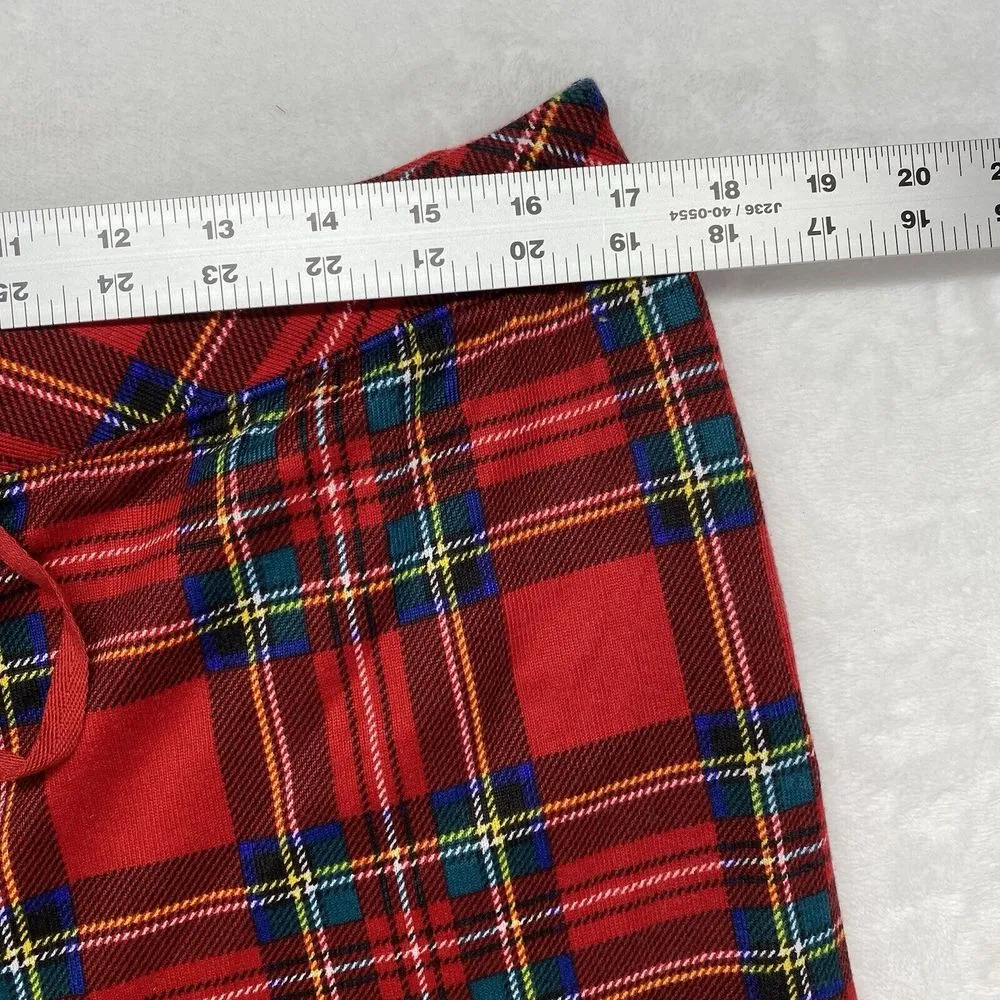 Red Tartan Plaid Pajama Pants Women's Large Holiday pjs - Image 2