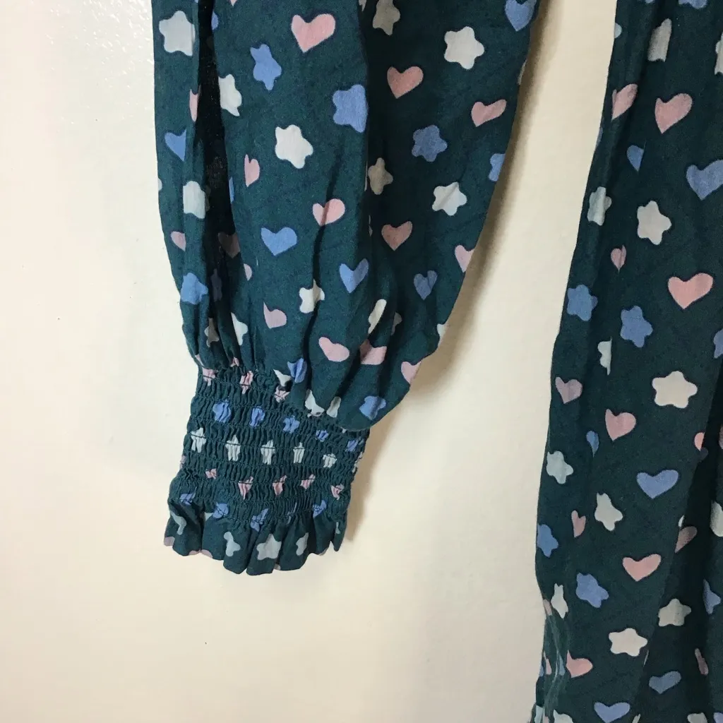 Ophelia & Indigo x Rondel Irma Dress S Cottagecore Smocked Tiered Cotton Midi Blue - Image 4