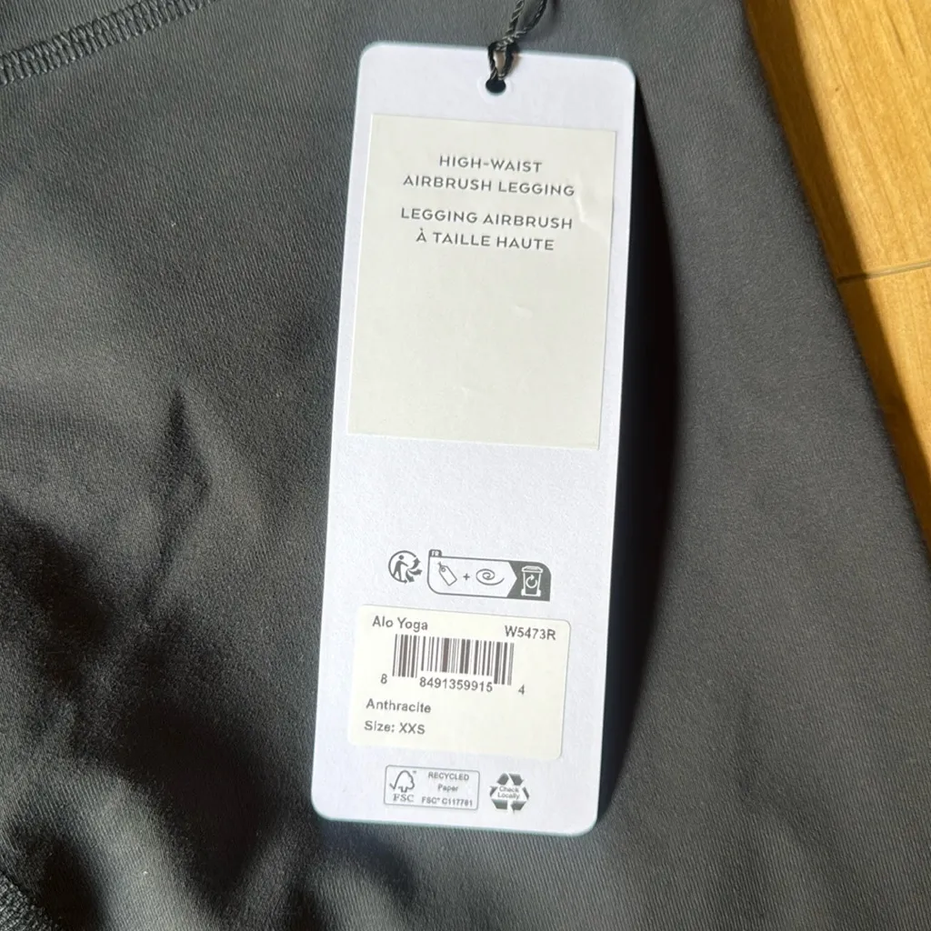 ALO Yoga Anthracite High Waist Airbrush Leggings - Image 2