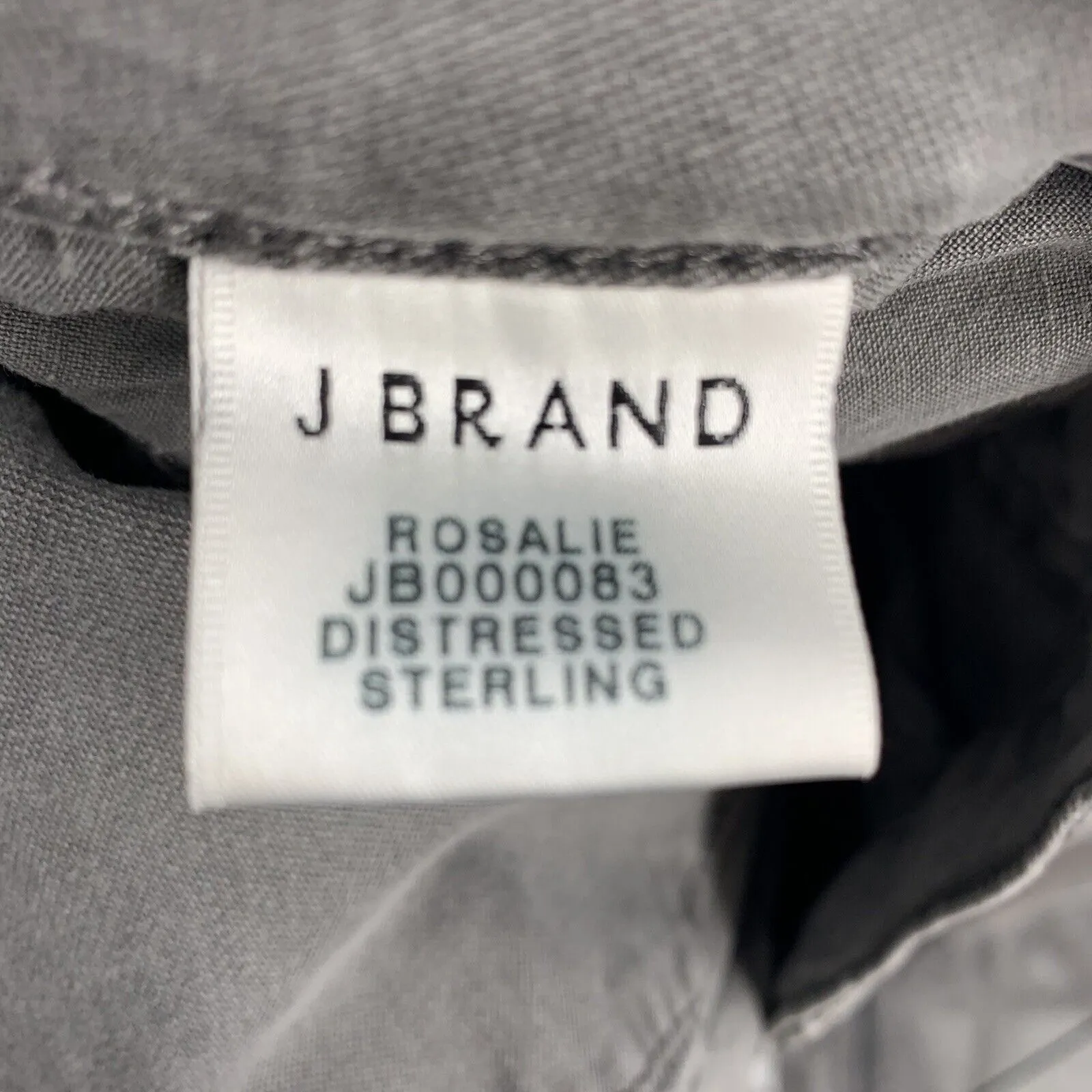 J BRAND Rosalie Skirt Gray Button Front High Rise Frayed Hem Size 27 - Image 4