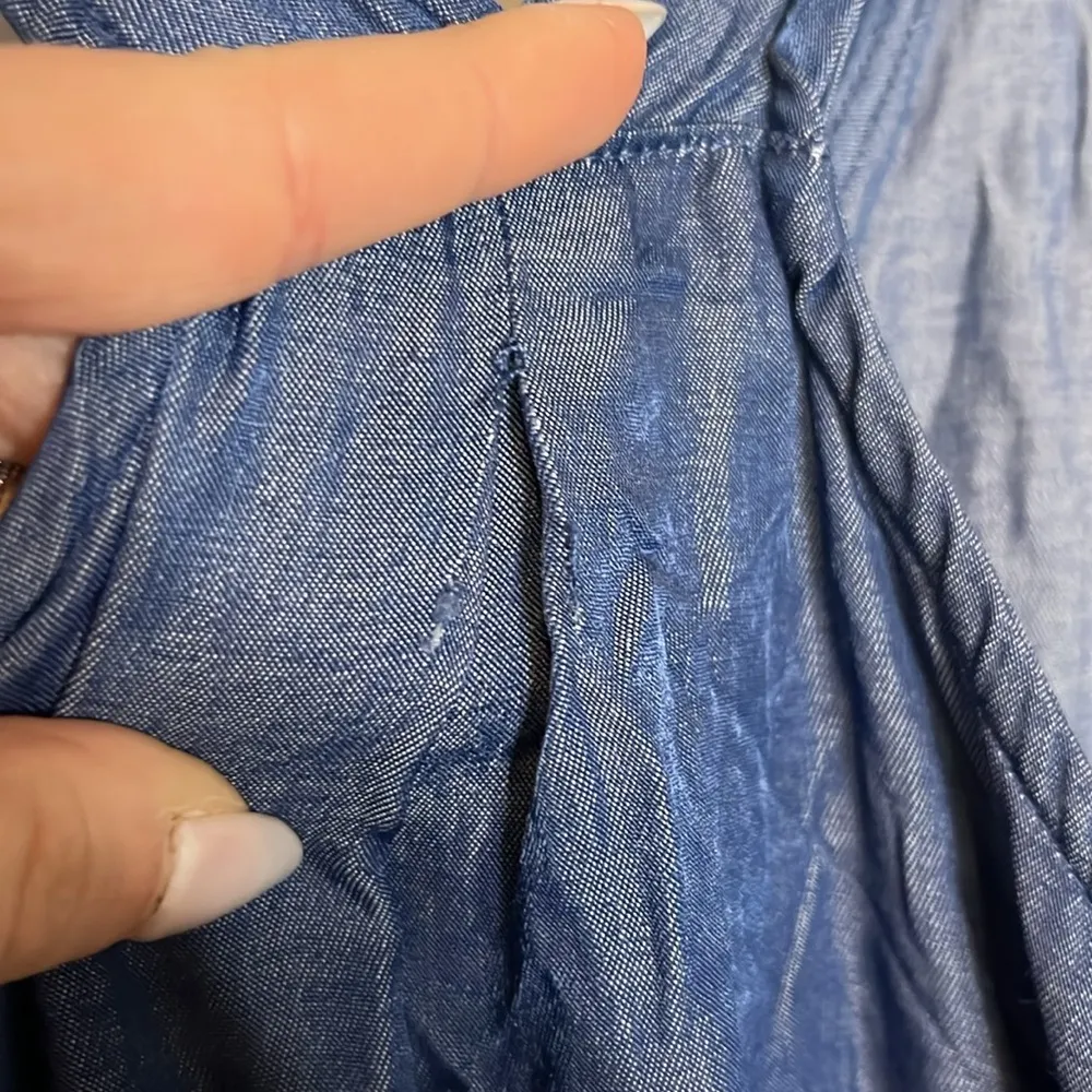 NWOT Blue Sleeveless Scoop Neck Pockets Jumpsuit - Image 7