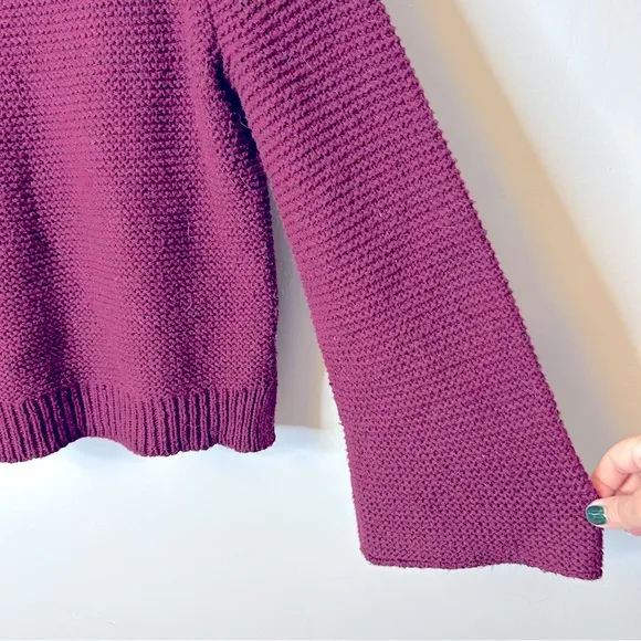 Madewell Maroon Wide Sleeve Alpaca Blend Pullover Sweater Size‎ S - Image 6