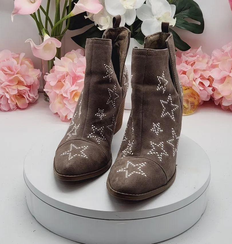 Carlos Santana Westerly Suede Booties / Silver stars 9.5 - Image 11