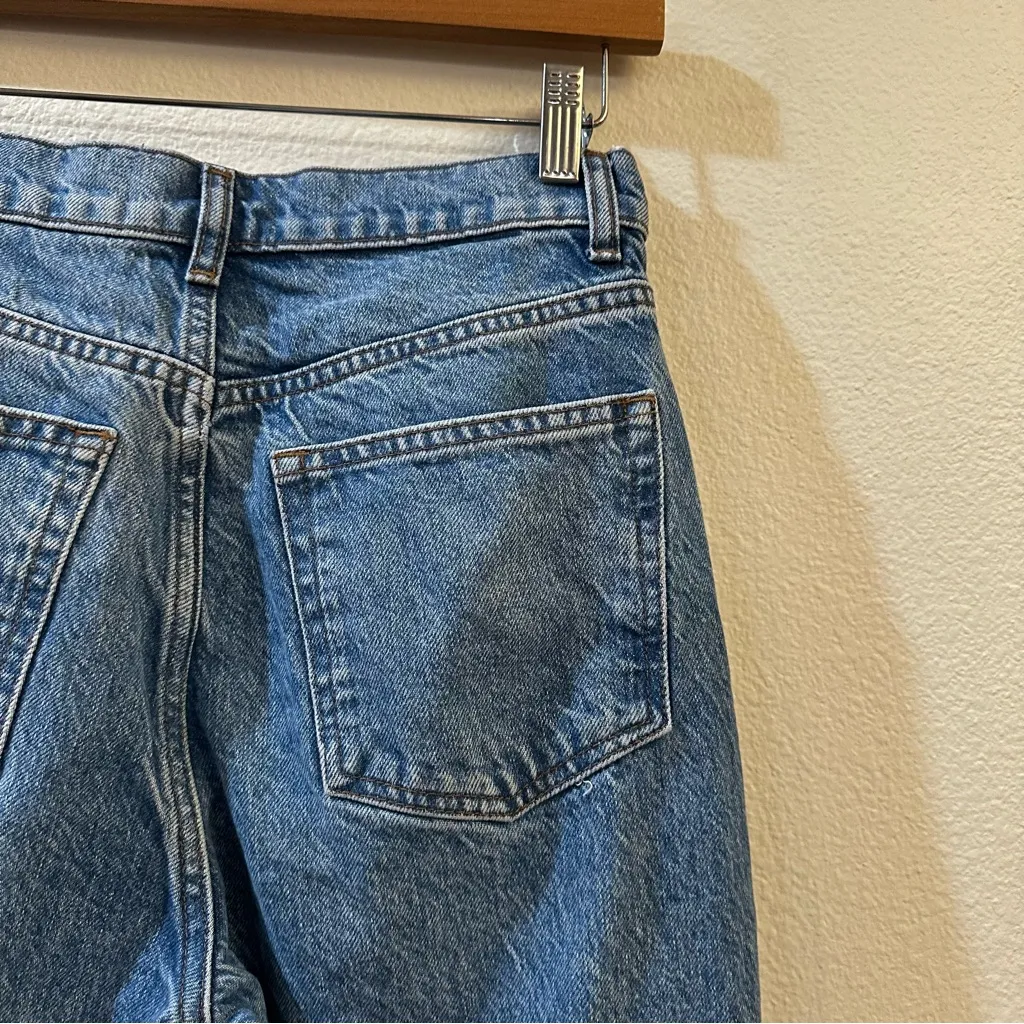 Reformation Cynthia Linen Patch High Rise Jeans Size 26 - Image 9