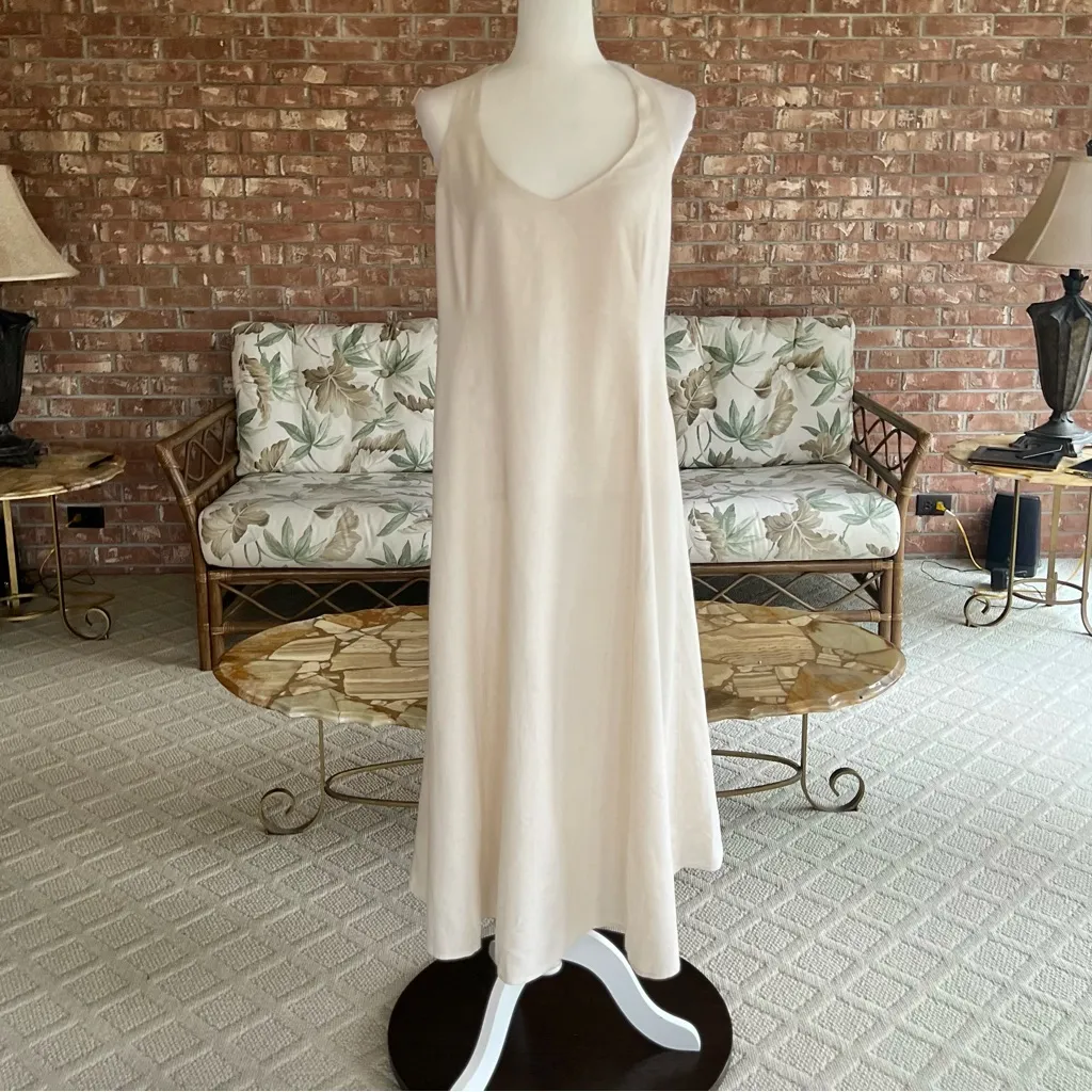 Lascana Venus Midi Dress Flowy Halter Sand Cream NWT 12 Party Garden Sundress - Image 3