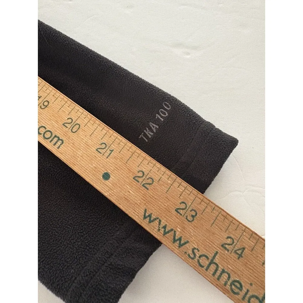 The North Face 1/4 Zip Pullover Jacket Womens L Black Gray Fleece TKA 100 Light - Image 11