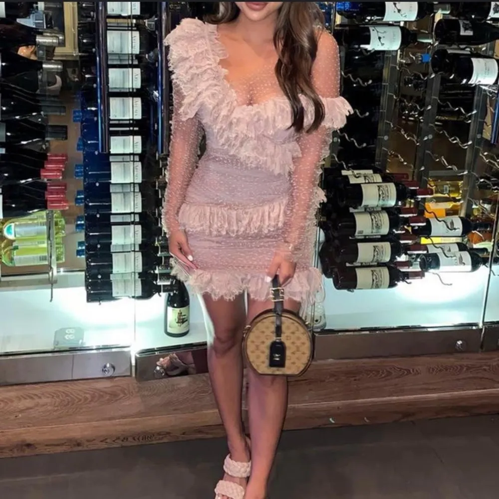 House of CB Sorrel Blush Lace Frill‎ Dress NWOT size S - Image 4