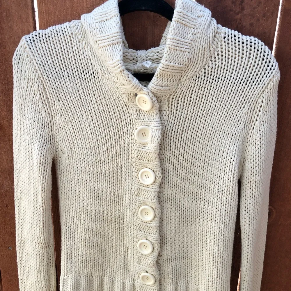 Moth Cardigan Sweater‎ with Hood - Image 3