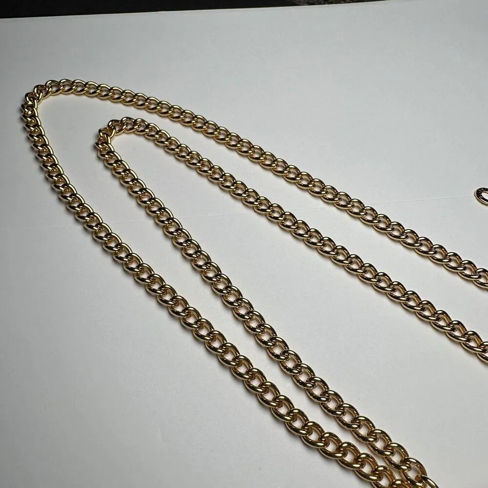 Tutti Frutti Rhinestone Royal Crown Pendant Gold Tone Chain Necklace Adjustable - Image 3