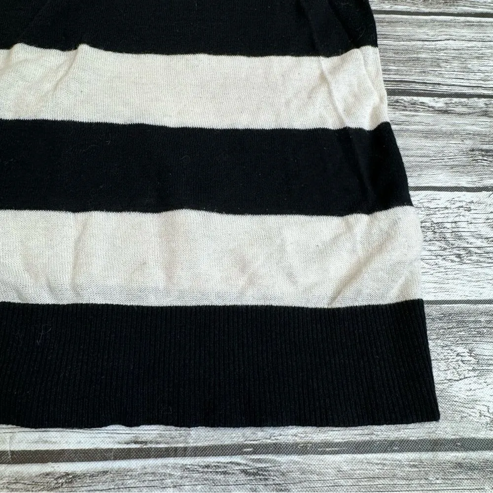 Michael Michael Kors MK Women's Sweater Shirt White Black XS Extra Small Dolman - Image 7