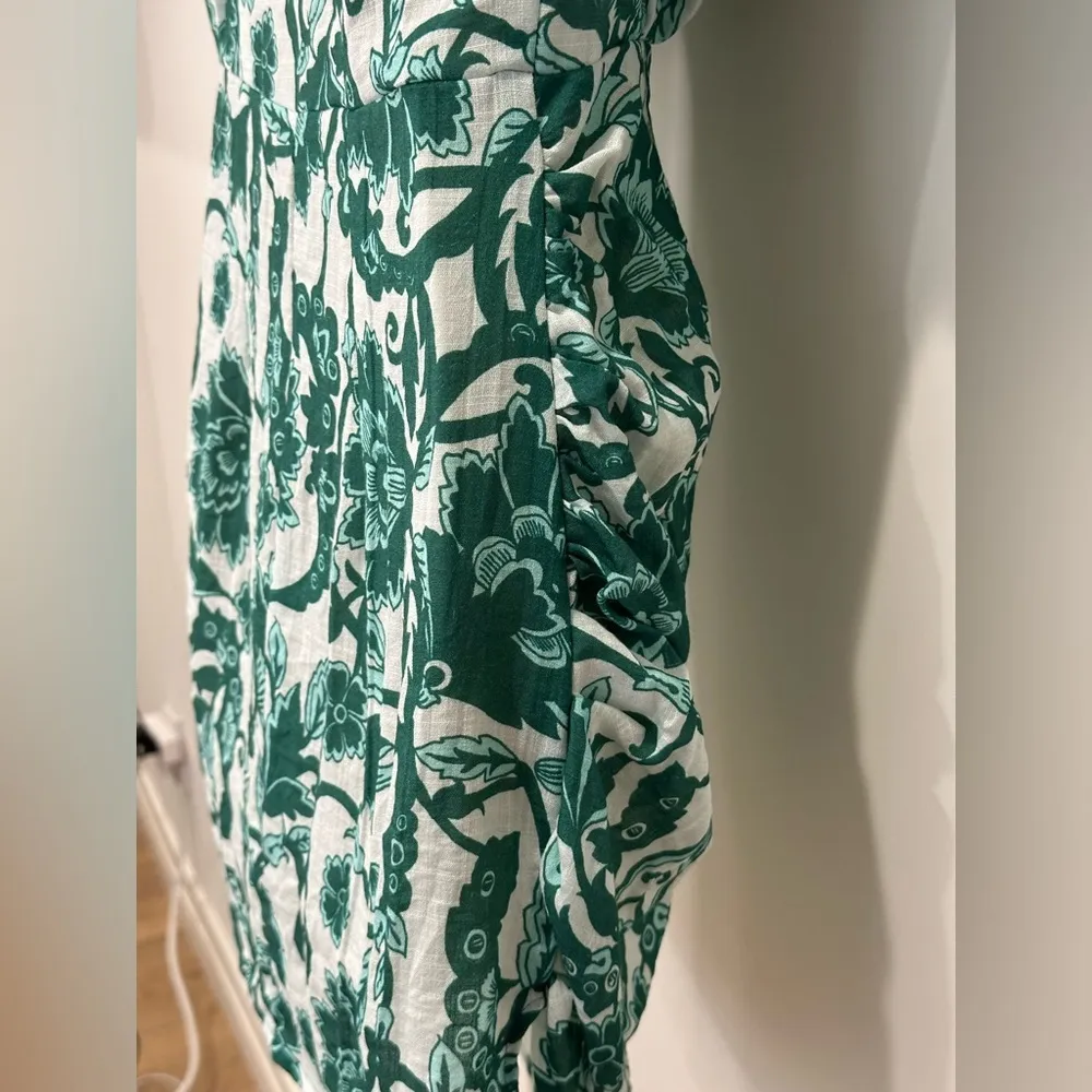 Rumer The Label Bodhi Shirt Dress Mini Green Floral Long Sleeve XS Garden Party - Image 10