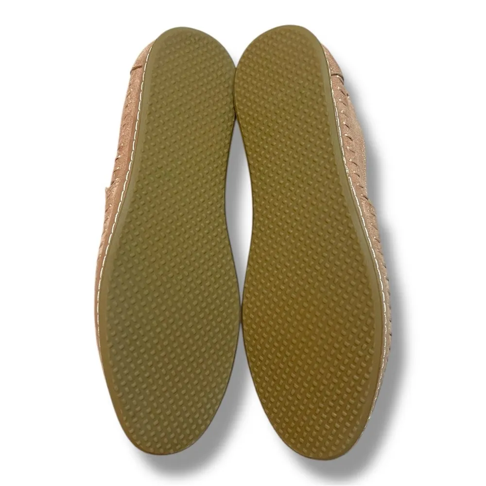 TOMS Sand Pink Suede Leather Wrap Women's Classics Alpargatas Slip-On Shoes - Image 8