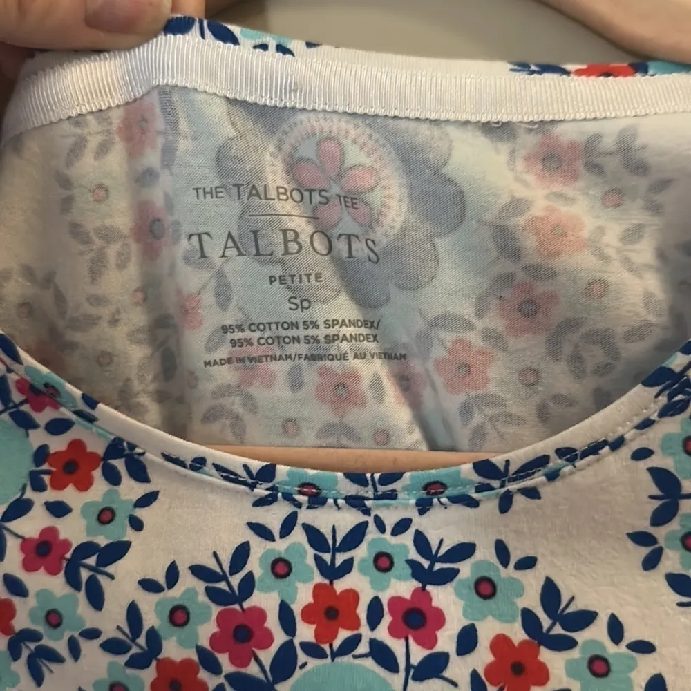 Talbots‎ Floral Kaleidoscope Tee | Petite Small - Image 3