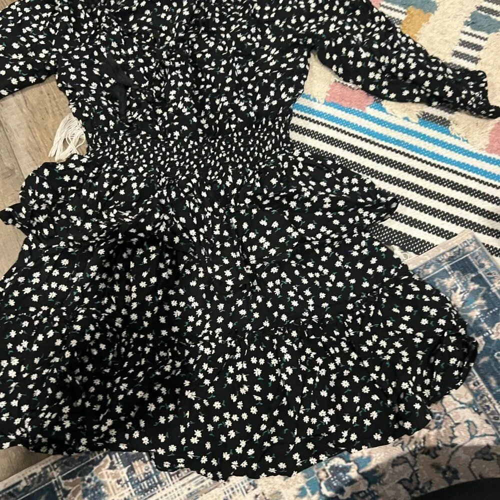 Patrons of Peace small black floral dress - Image 3