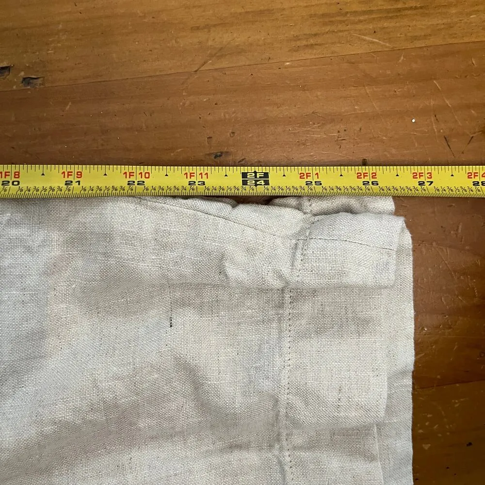 Talbots Women's Linen Wide Leg Drawstring Pull On Pants Cream 14 Petite Pockets - Image 8