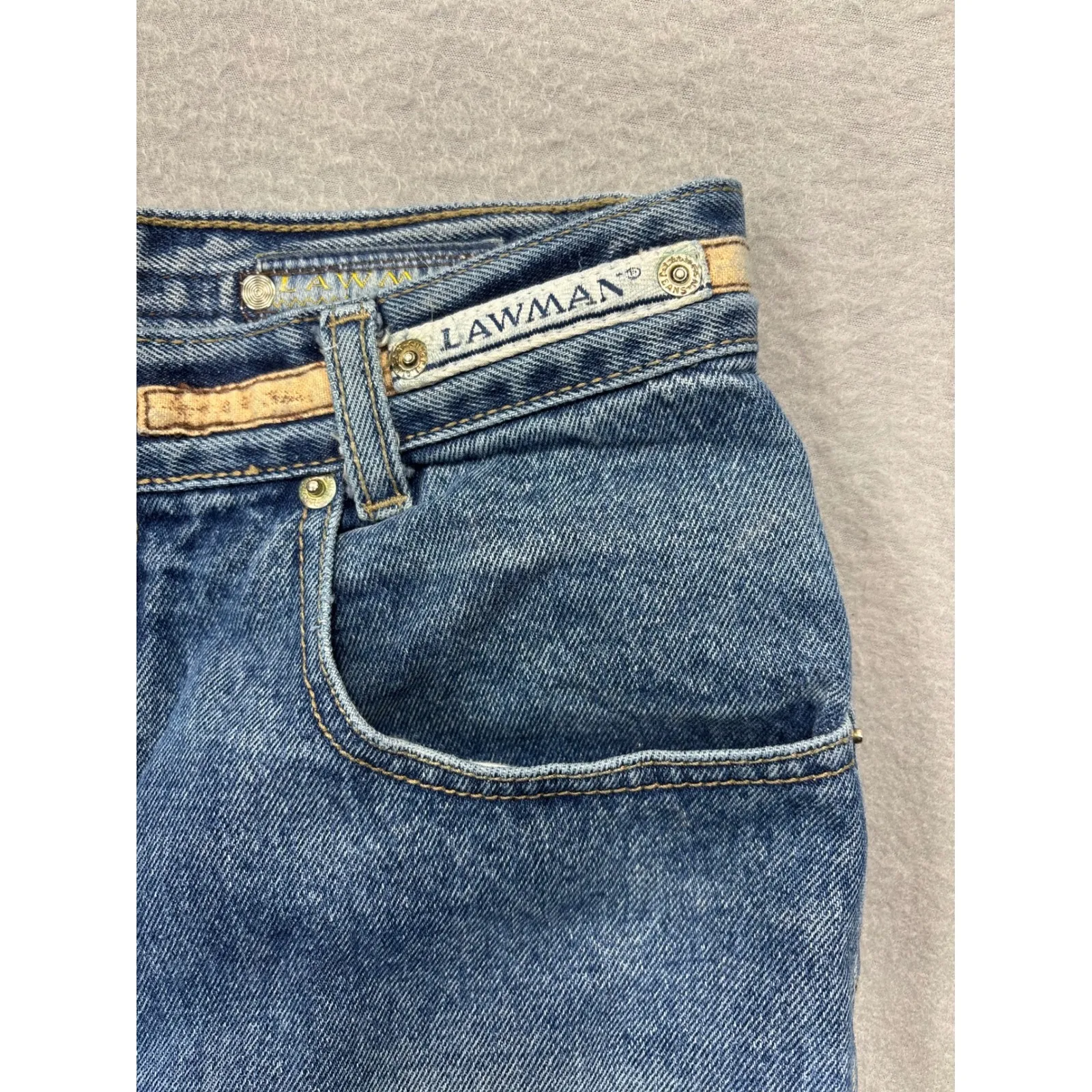 Lawman Vintage Jeans Womens Size 7 Blue Denim Straight Leg High Rise Waist - Image 4