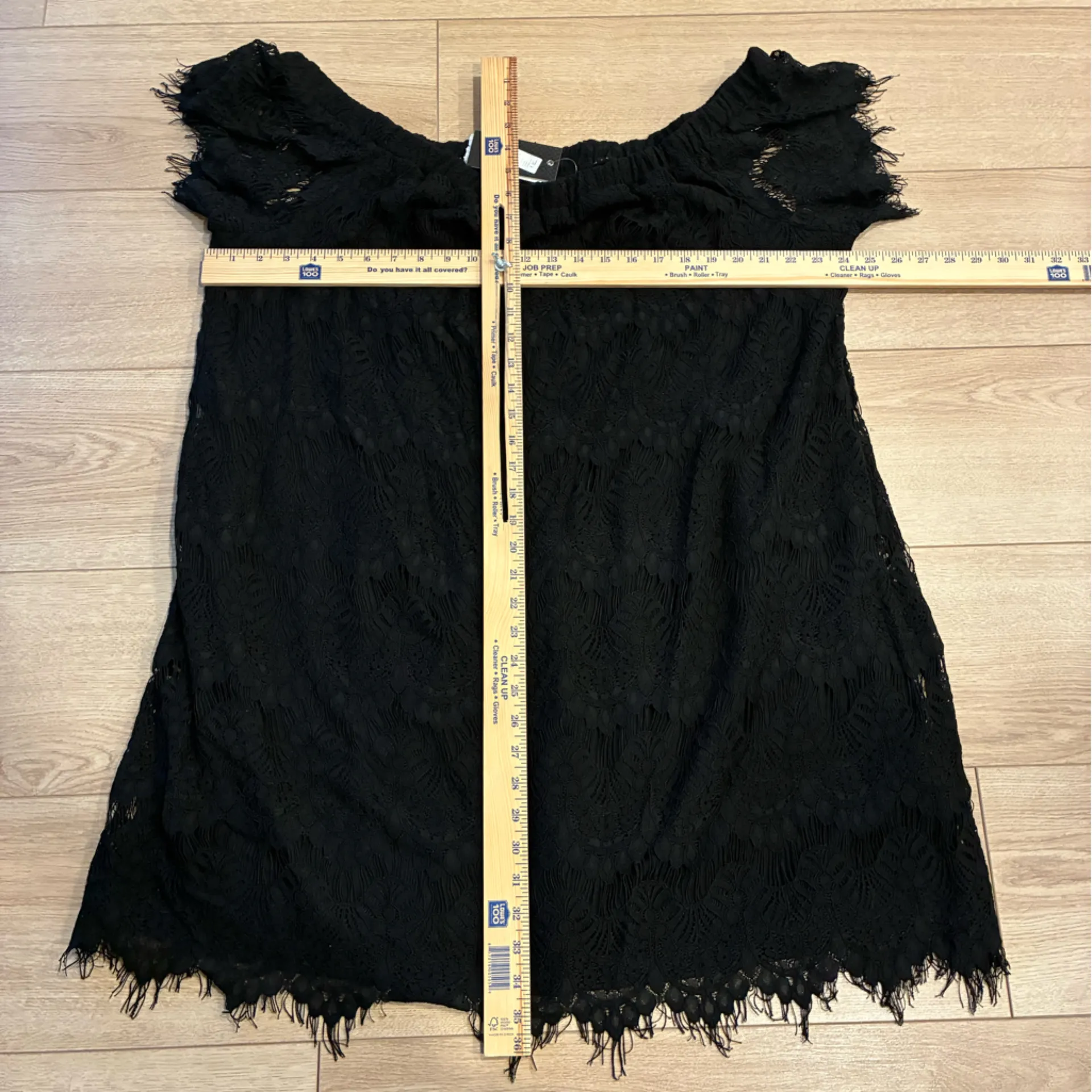 NWT City Chic Lace Off the Shoulder Mini Shift Dress Black Size XL/22 - Image 6