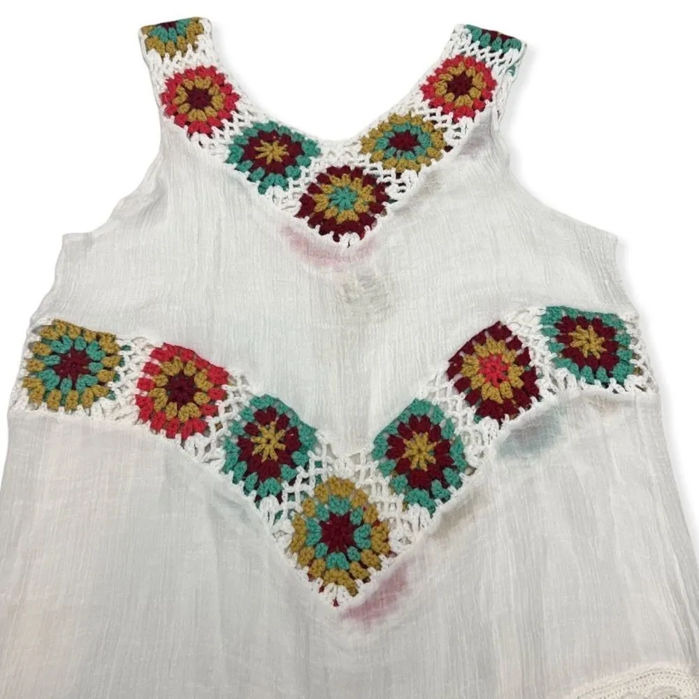 Bohemian Crochet Panel Fringed Cover - Image 2