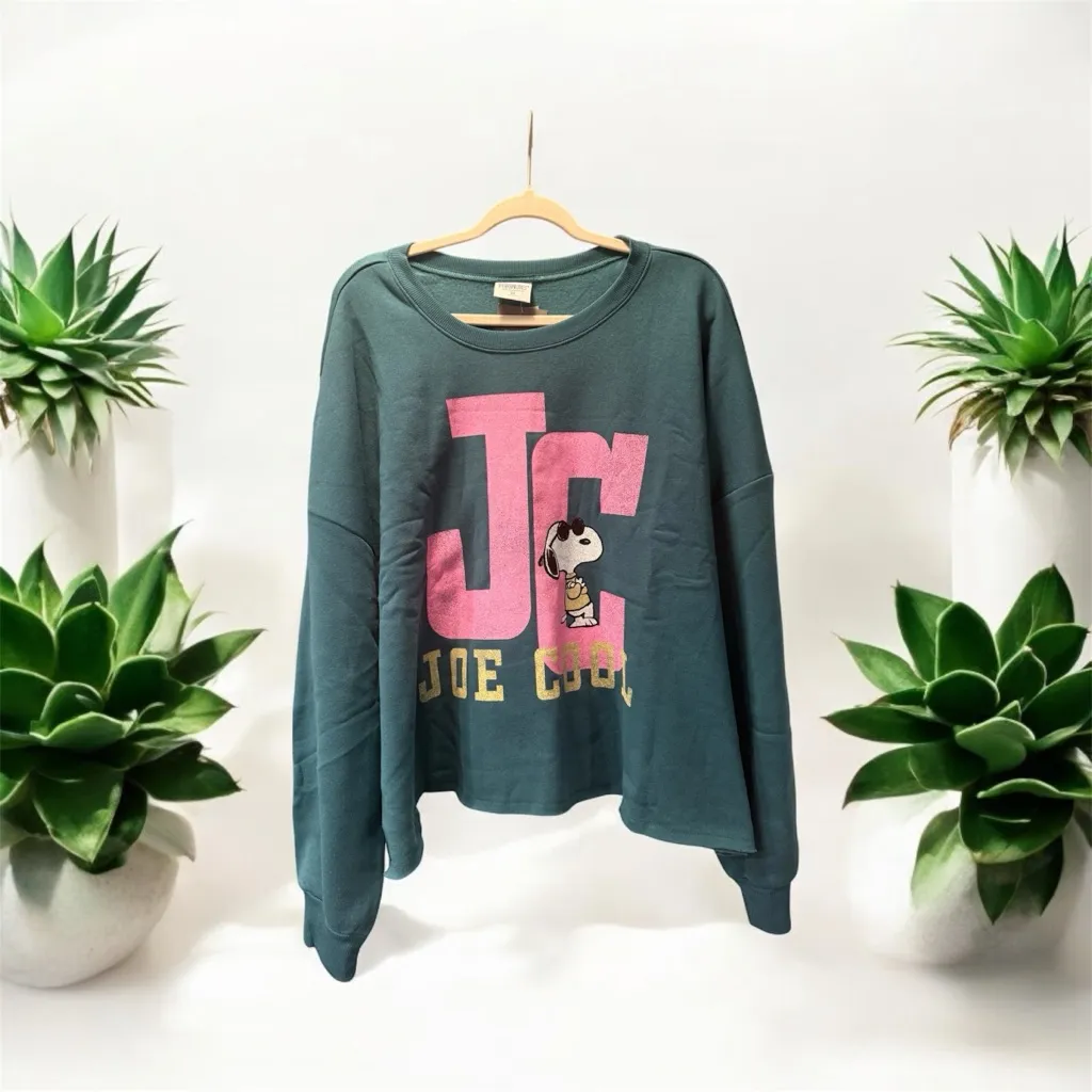 Peanuts Grayson Threads NWT Joe Cool Snoopy Graphic Sweatshirt 3X - Image 2