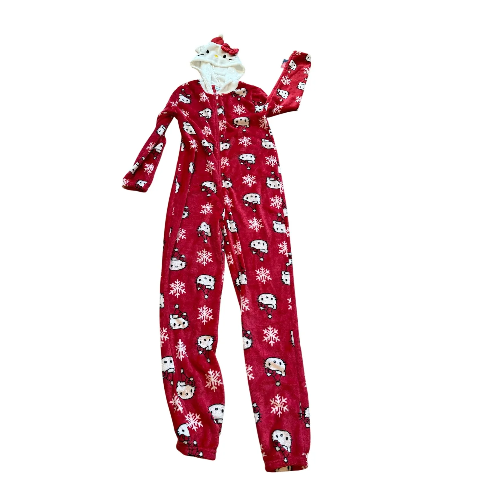 Hello kitty Christmas onesie pajama NWT size large - Image 2