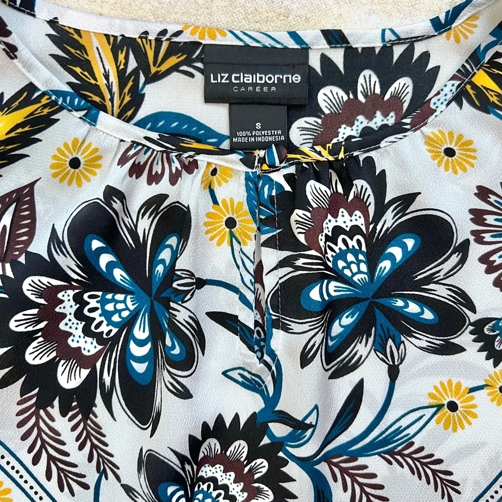 Liz Claiborne Career Floral Printed Blouse - Image 2