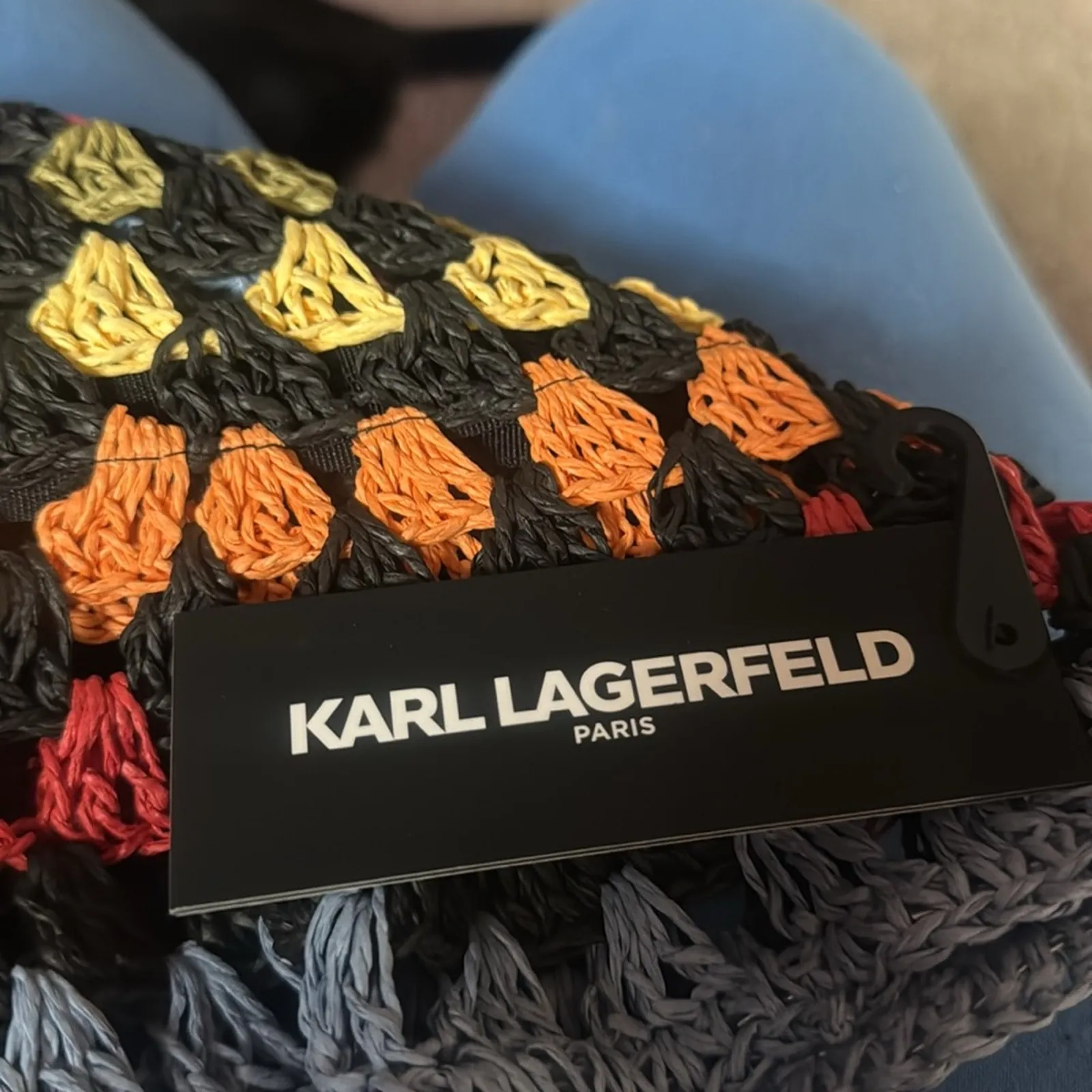 Karl Lagerfeld Paris Women's Kolorful Karl Striped Bucket - Image 4