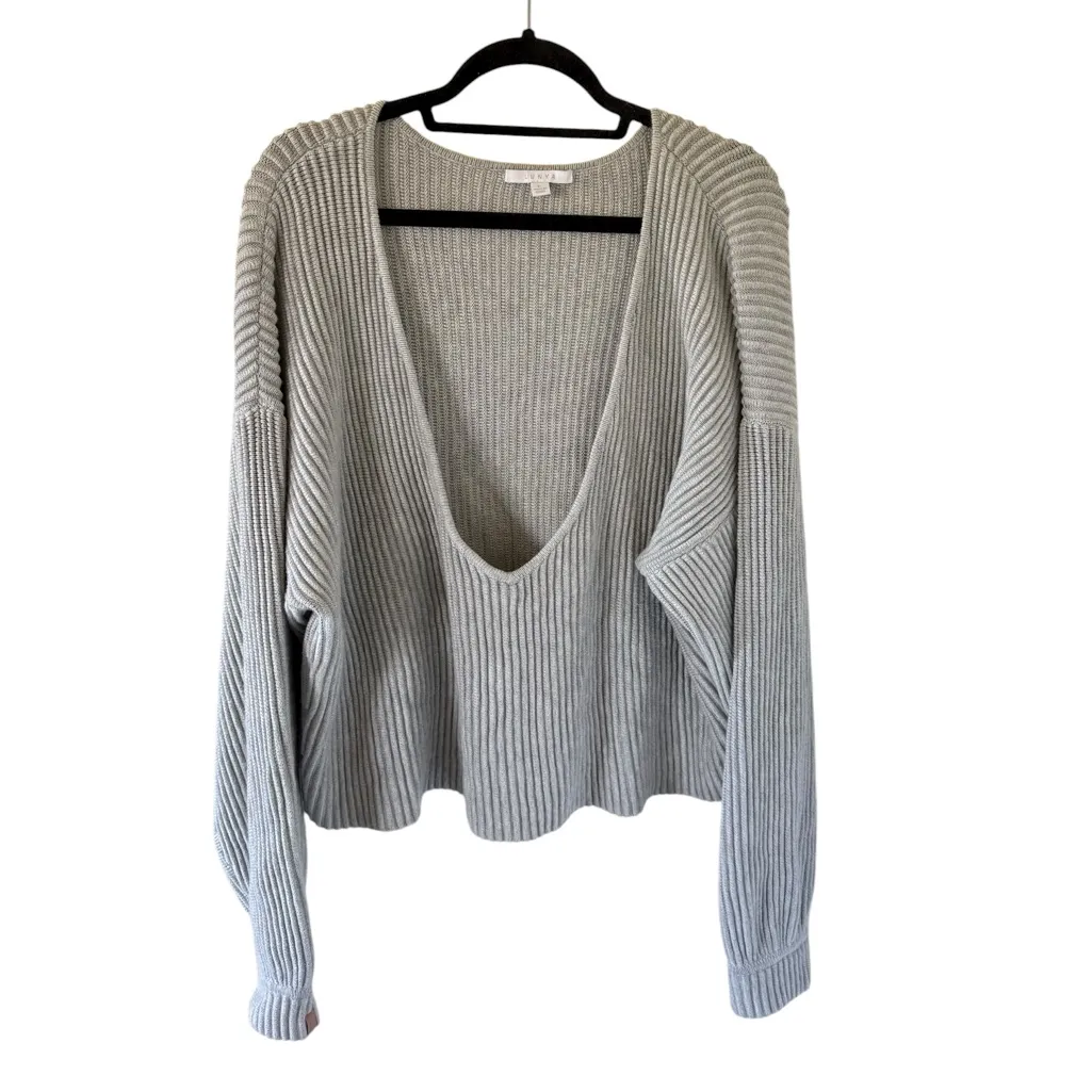 Lunya Cotton Silk Reversible Pullover in Mellow Grey Heather Gray Size L - Image 7