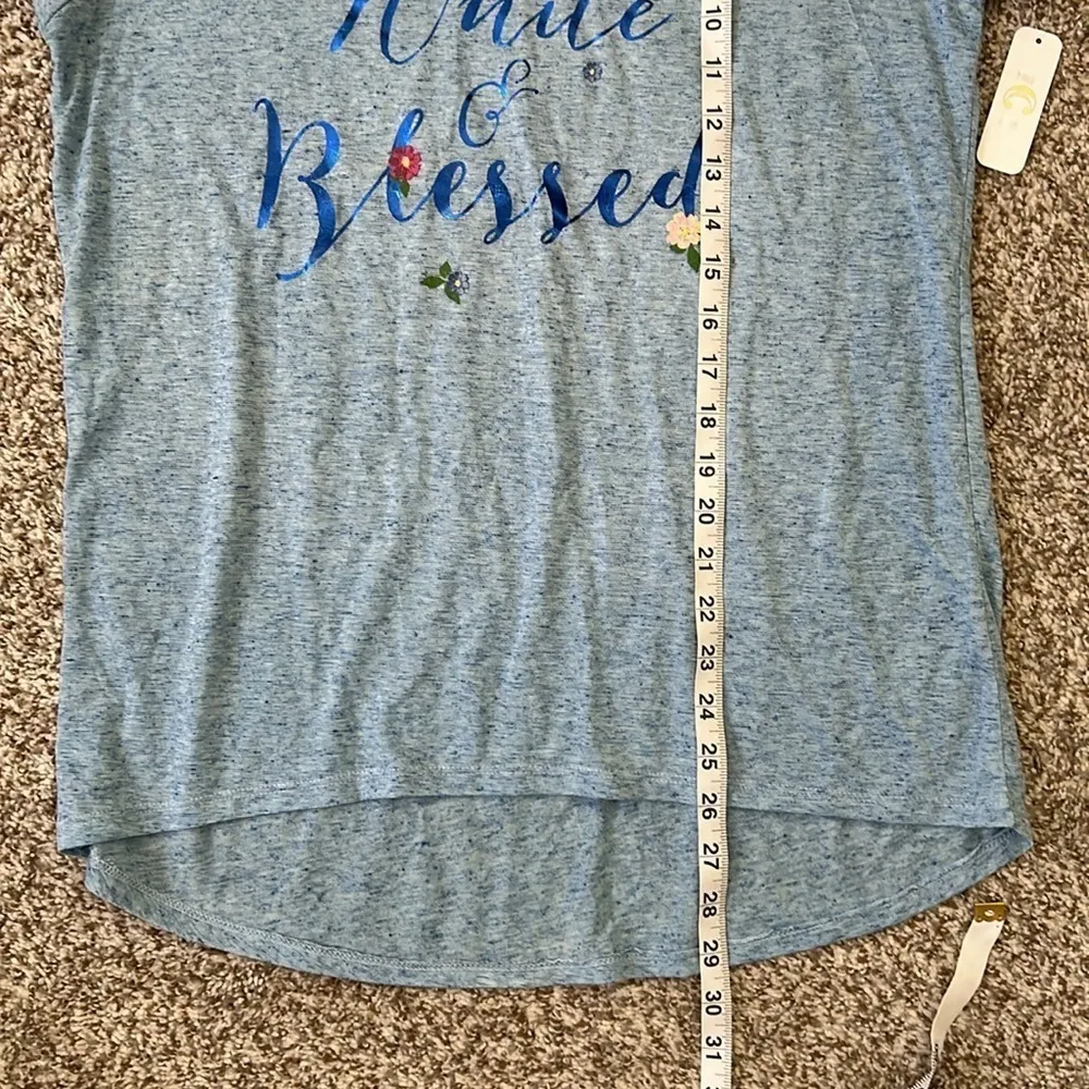 🦋 NWT Charming Charlie 4th of July Patriotic Red White Blessed Linen America USA - Image 7