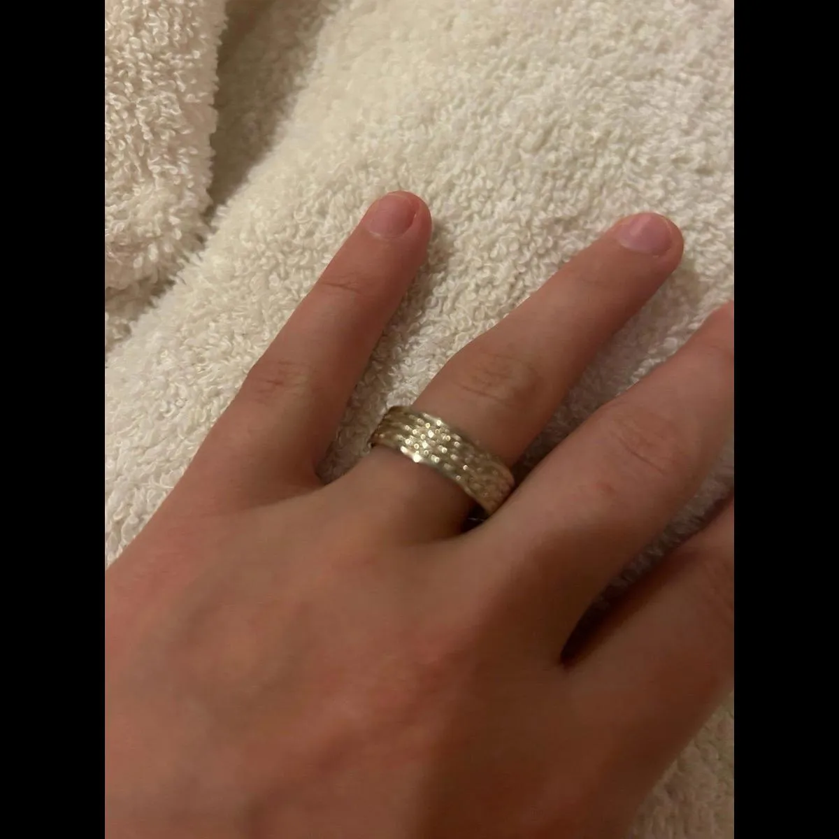 Vintage ring band sterling silver 925 beautiful unique size 10 - Image 5