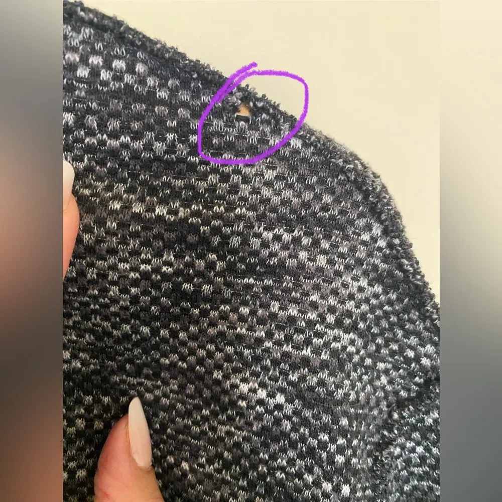 The Free People We the Free Sweater Women's Turtleneck XS Black-Gray Bell Sleeve - Image 13