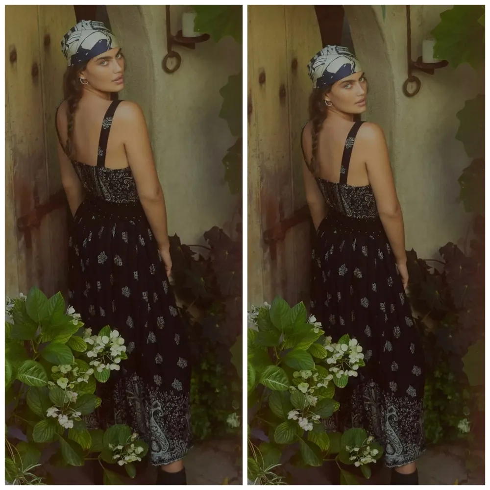 Anthropologie Beaded Floral Midi Dress - Image 10