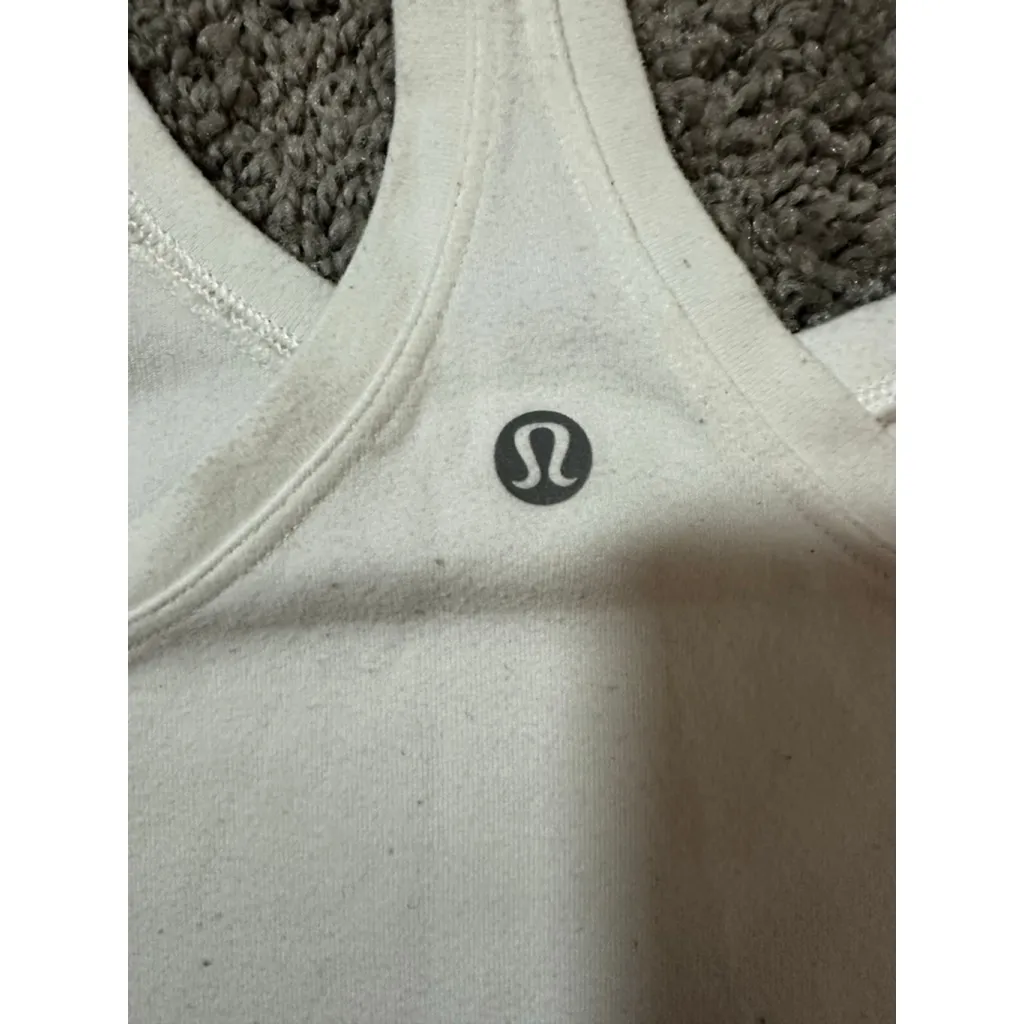 Lululemon White Racerback Tank Top M - Image 3