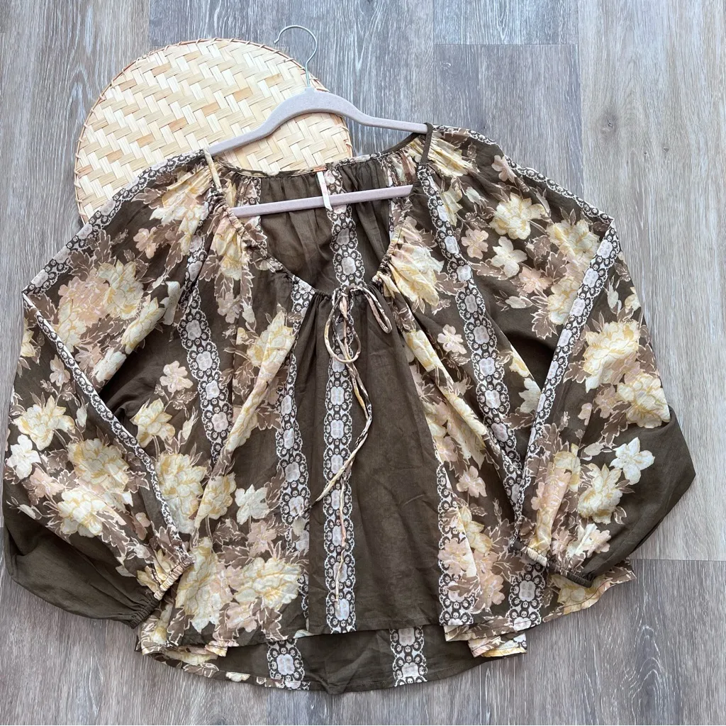 Free people Elena‎ printed billowy top floral print - Image 3