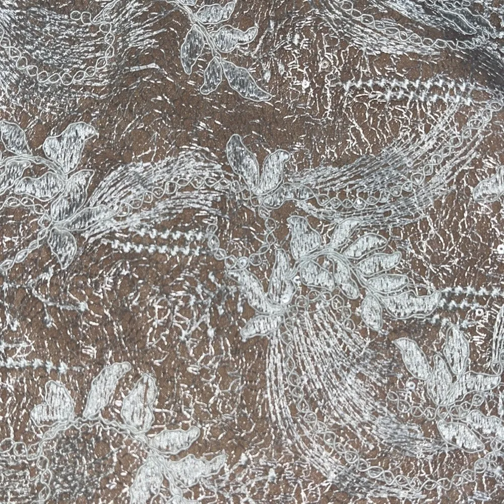 Dress The Population Genevieve Lace Maxi‎ Gown One Shoulder Bow White Medium - Image 12