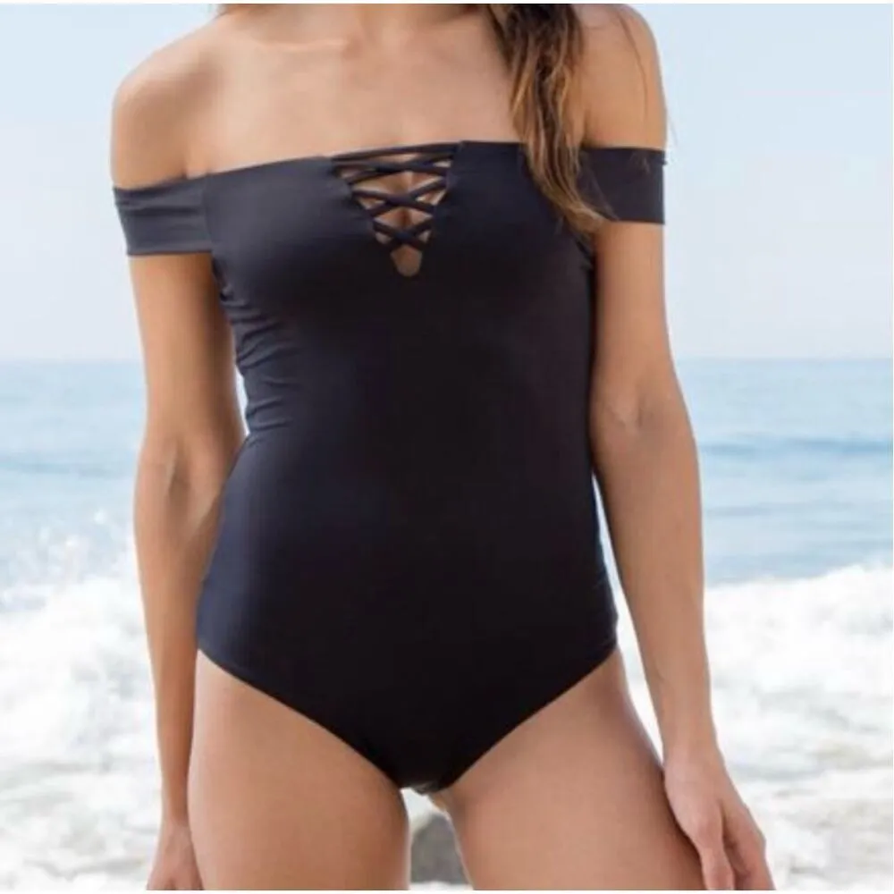 ✨Frankie's Bikinis Brooklyn One Piece Black Sz Large Bikini✨ - Image 6