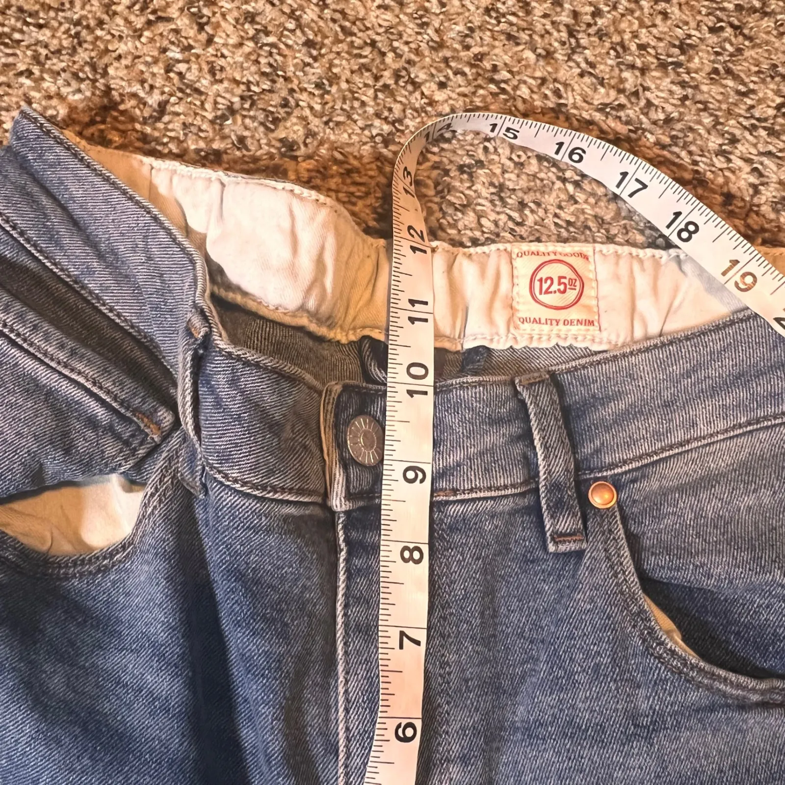 REMO key Distressed Boyfriend‎ Jeans W32 Blue Denim Rips Cuffed Casual Size 32 - Image 5