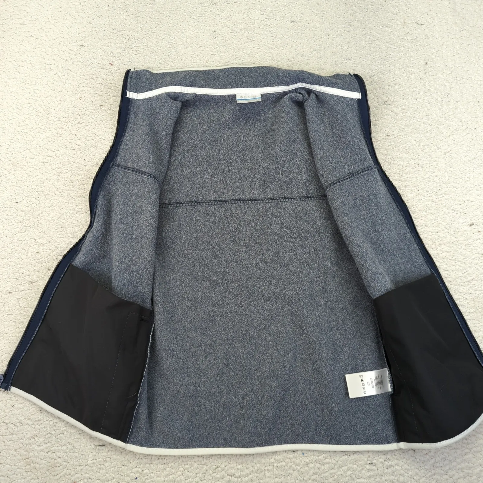 Columbia PFG Women's Vest XS‎ Full Zip Sleeveless Fleece Gray Outdoor Gorpcore - Image 3