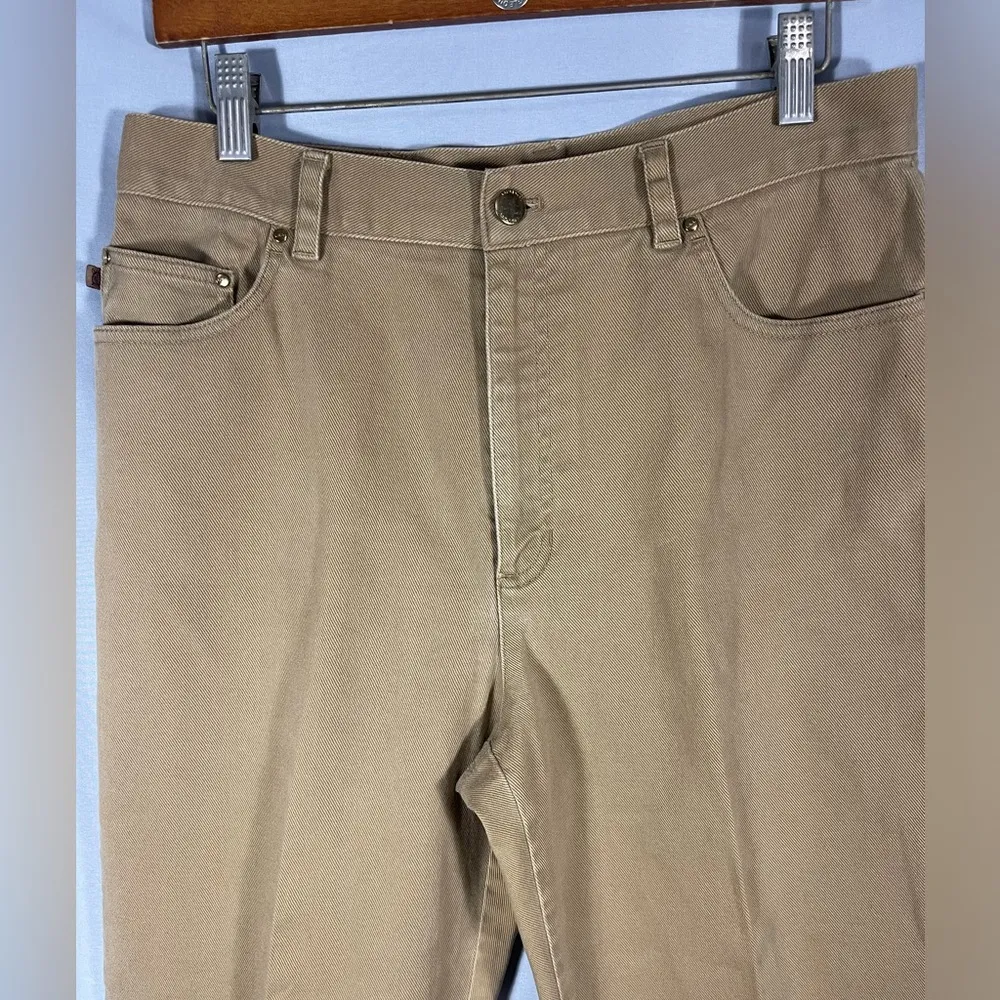 Lauren Jeans Co Ralph Lauren Womens Classic Straight Light Brown Relaxed Sz 12 Tan - Image 3