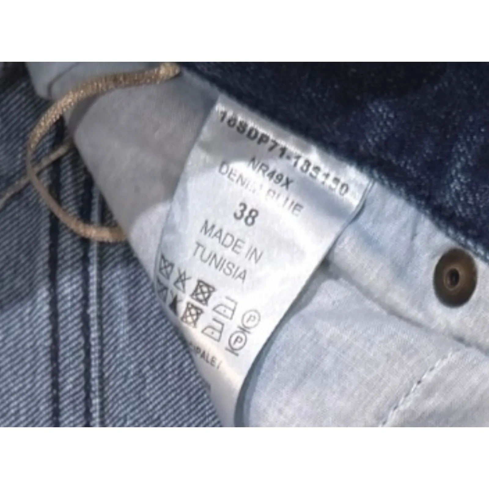 Chloe Rare Dark Wash Designer Bootcut Jeans 38 (US 8) Button Side Denim Y2K Luxe - Image 7