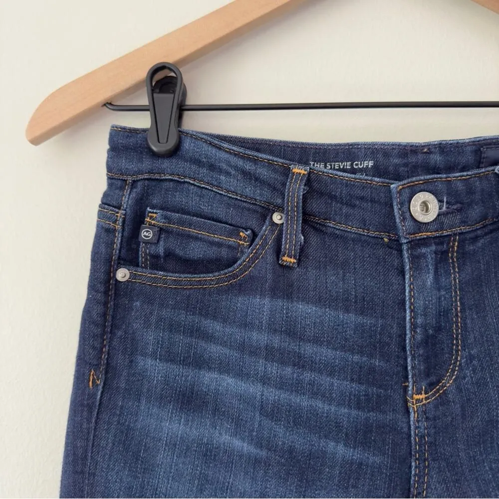 Adriano Goldschmied The Stevie Cuff Slim Straight Cuffed Jeans Dark Wash USA Zip - Image 5