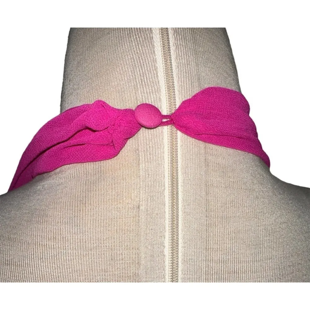 NERVI Maria Clara Feather Dress in Fuchsia 36 New Womens Long Maxi Heart Gown Pink Size undefined - Image 9